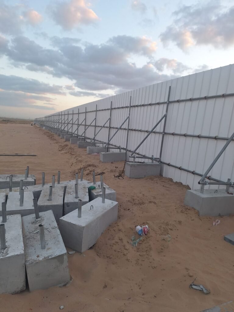Gi continuous fence wall in uae
